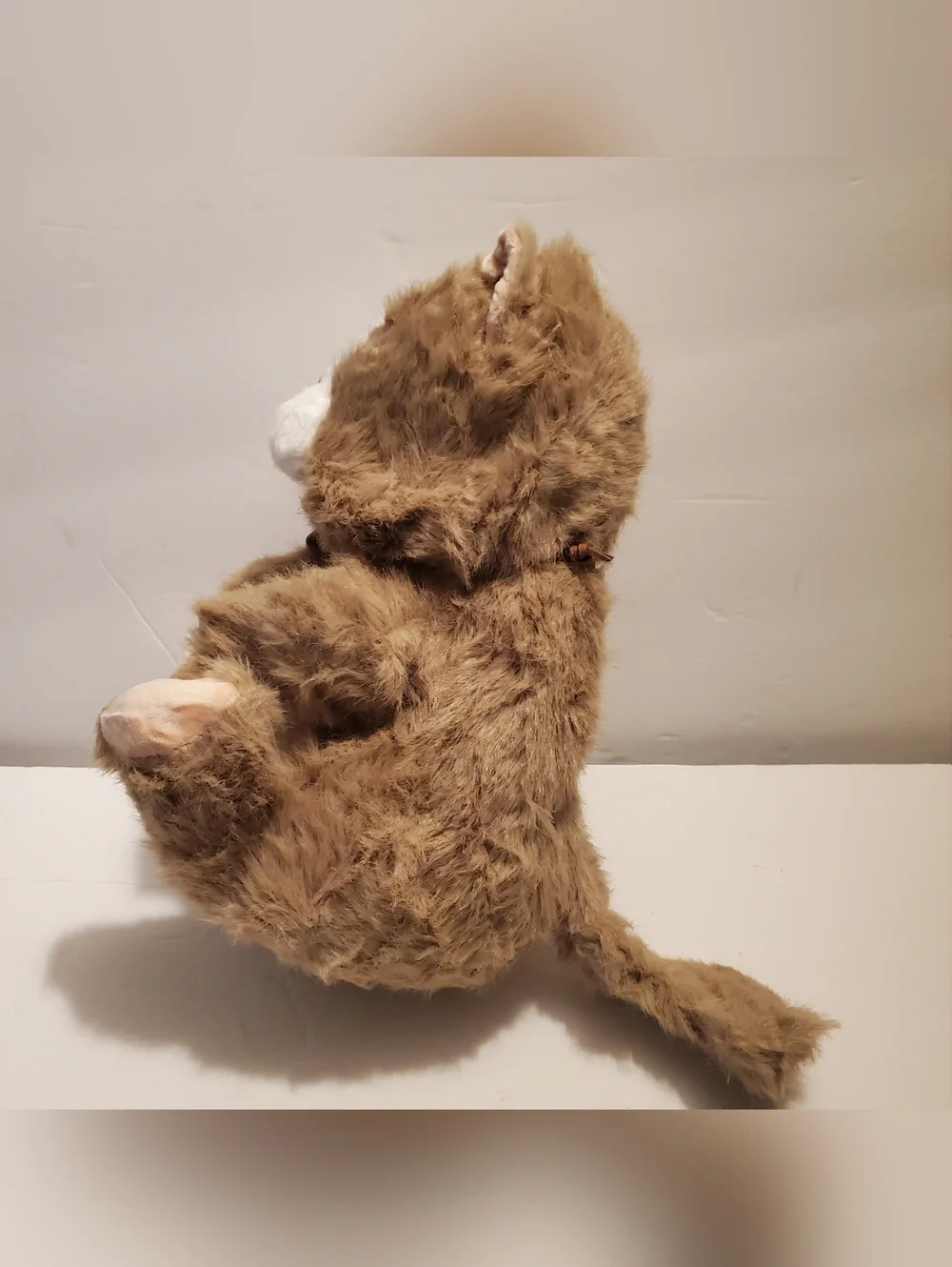 Seven Color Medium Brown White Tabby Cat Stuffed Animal Plush Toy, 14-24 in